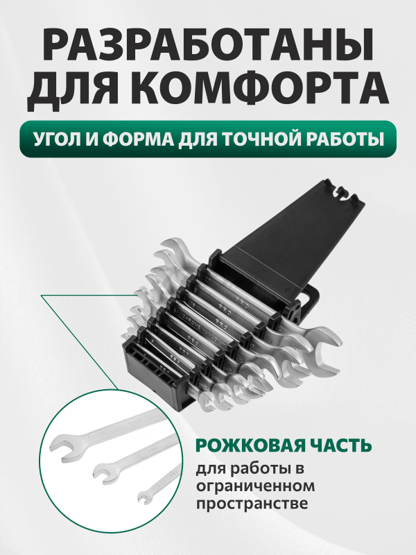 Набор ключей рожковых 6-22 мм 8 предметов PRO STARTUL GT (PRO-85008) - Фото 2