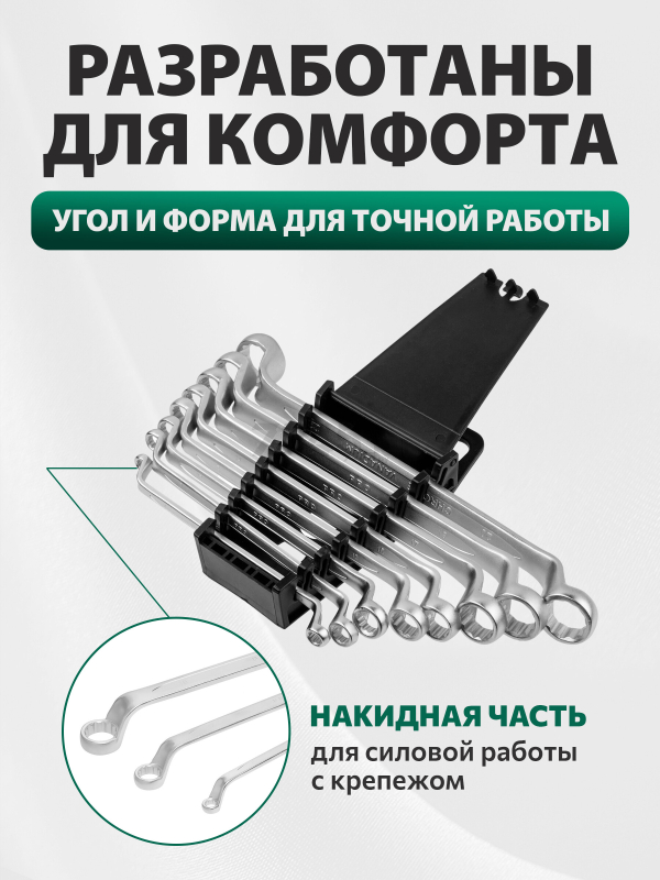 Набор ключей накидных 6-22 мм 8 предметов PRO STARTUL GT (PRO-83008) - Фото 2
