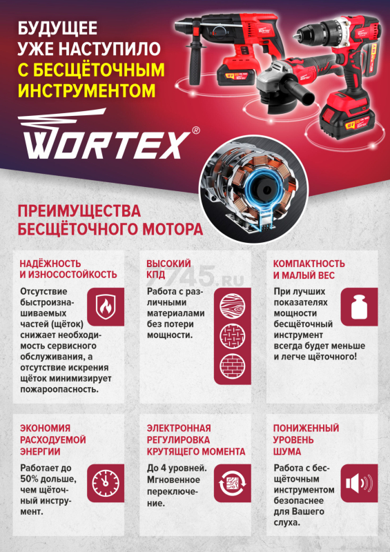 Шуруповерт (винтоверт) ударный аккумуляторный WORTEX CWR 0118 XLT SET (0329286) - Фото 8