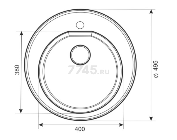 Мойка из искусственного камня AV ENGINEERING Gold черный (AV510000GBKA) - Фото 8