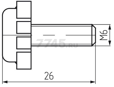 Подпятник регулируемый STARFIX с крепежом М6 4 штуки (SMK1-00100-4) - Фото 3