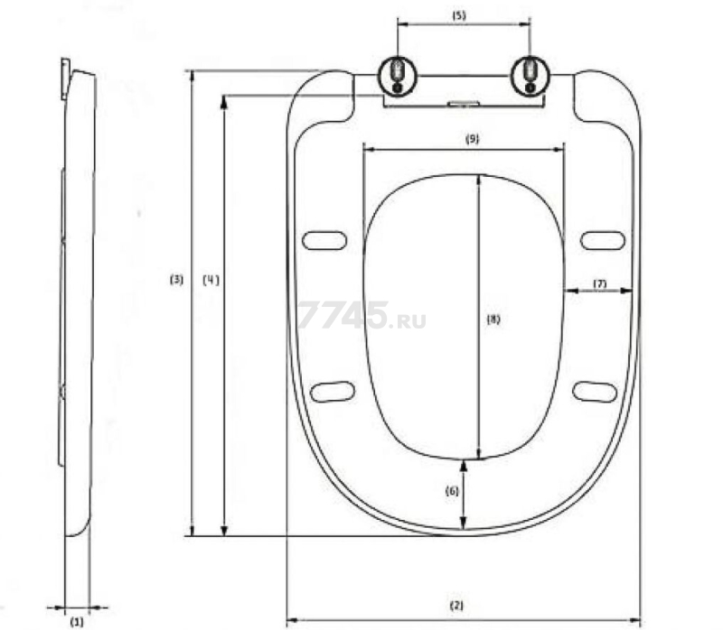 Сиденье для унитаза AV ENGINEERING Alca Plus белое (AVWHR205C) - Фото 2