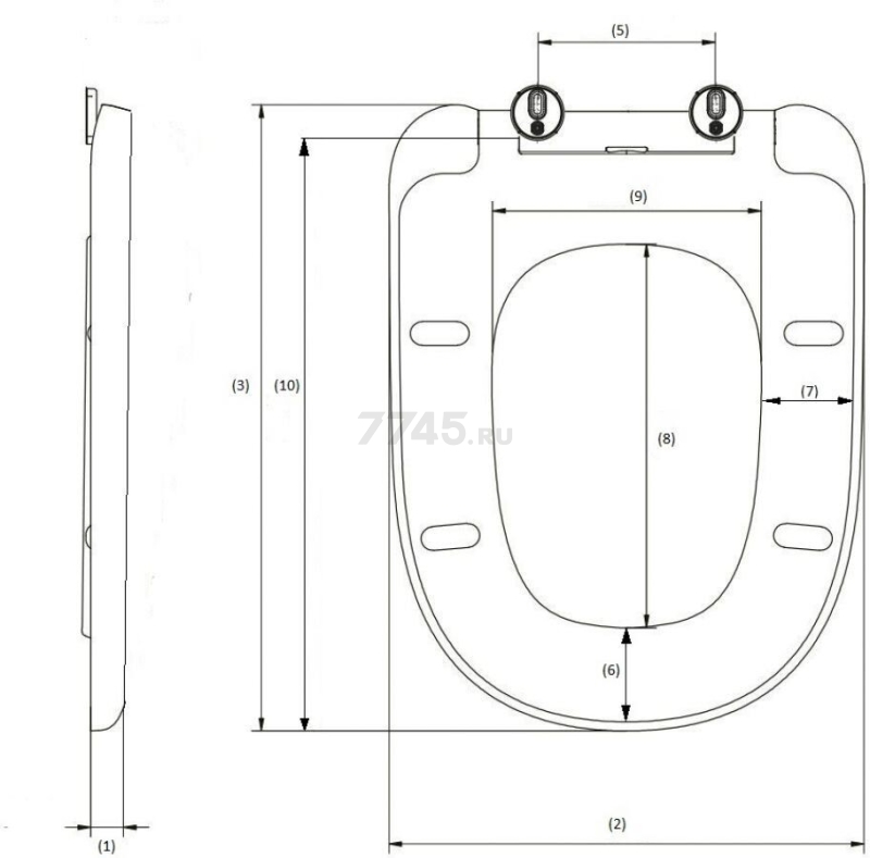 Сиденье для унитаза AV ENGINEERING Comfort (AVWHR203C) - Фото 4