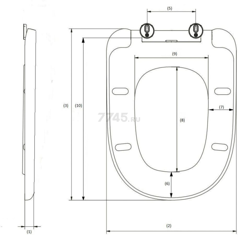 Сиденье для унитаза AV ENGINEERING Alca (AVWHR201C) - Фото 6