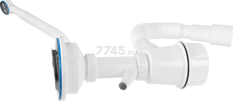 Сифон для кухни выпуск 3 1/2" круглый перелив гибкая труба 1 1/2"- 40/50 мм AV ENGINEERING (AVE129777) - Фото 4