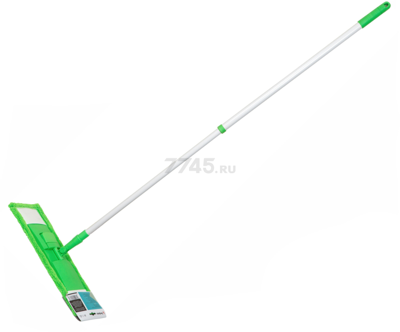 Швабра для пола PERFECTO LINEA с насадкой из микрофибры зеленая (43-392013) - Фото 10