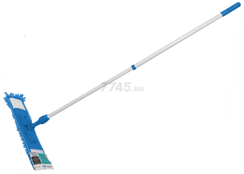 Швабра для пола PERFECTO LINEA с насадкой из шенилла синяя (43-401012) - Фото 10