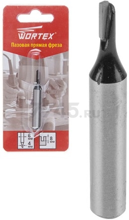 Фреза по дереву пазовая прямая 4х8х51 мм WORTEX (MCAA040818)