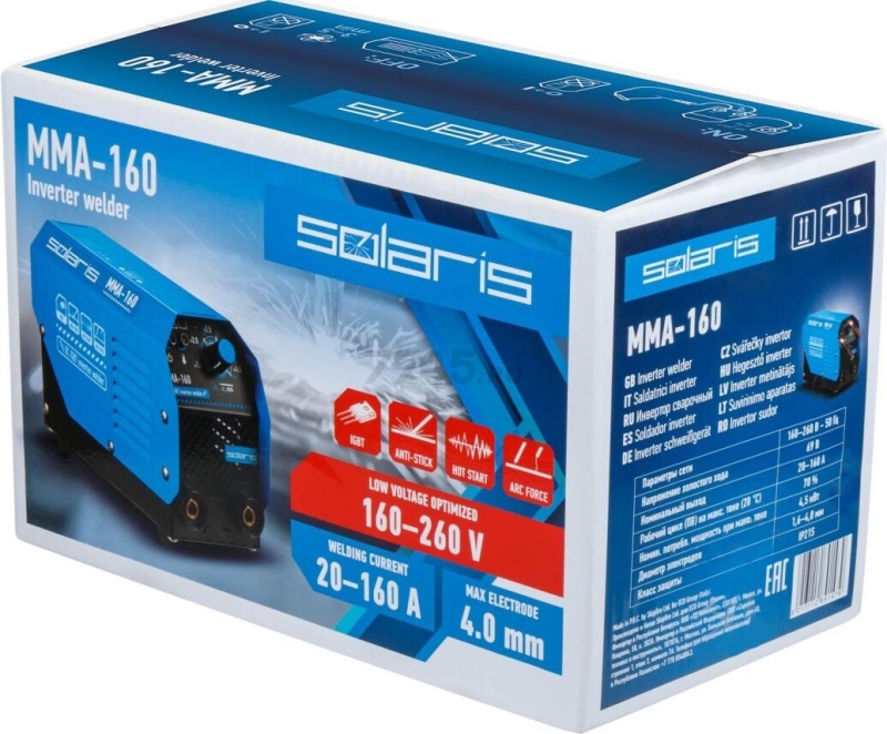Инвертор сварочный SOLARIS MMA-160 - Фото 8