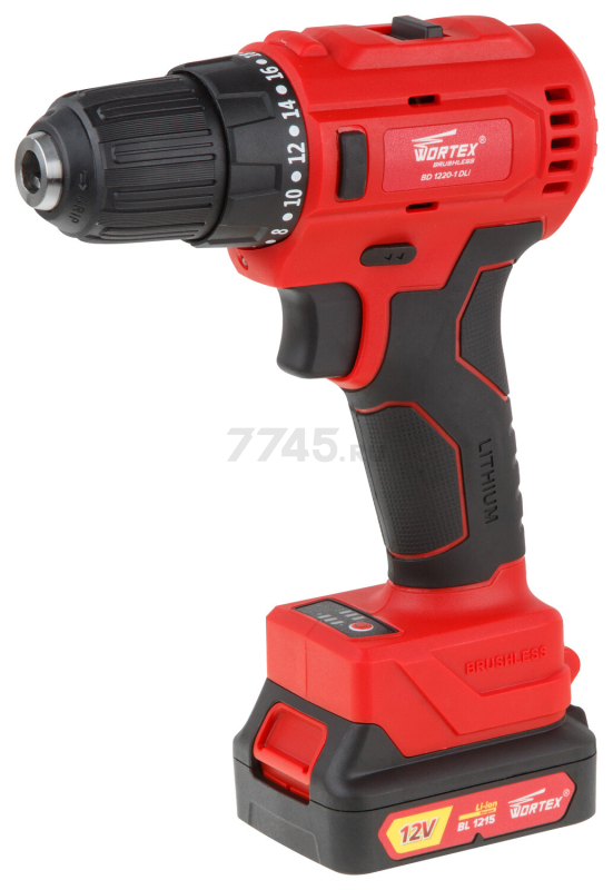 Дрель-шуруповерт аккумуляторная WORTEX BD 1220-1 DLi (BD12201DLi1029) - Фото 15