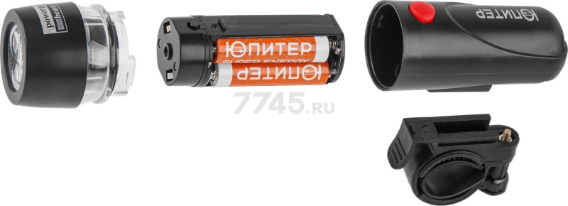 Фонарь велосипедный светодиодный 5LED 4xAAА ЮПИТЕР (JP1046) - Фото 4