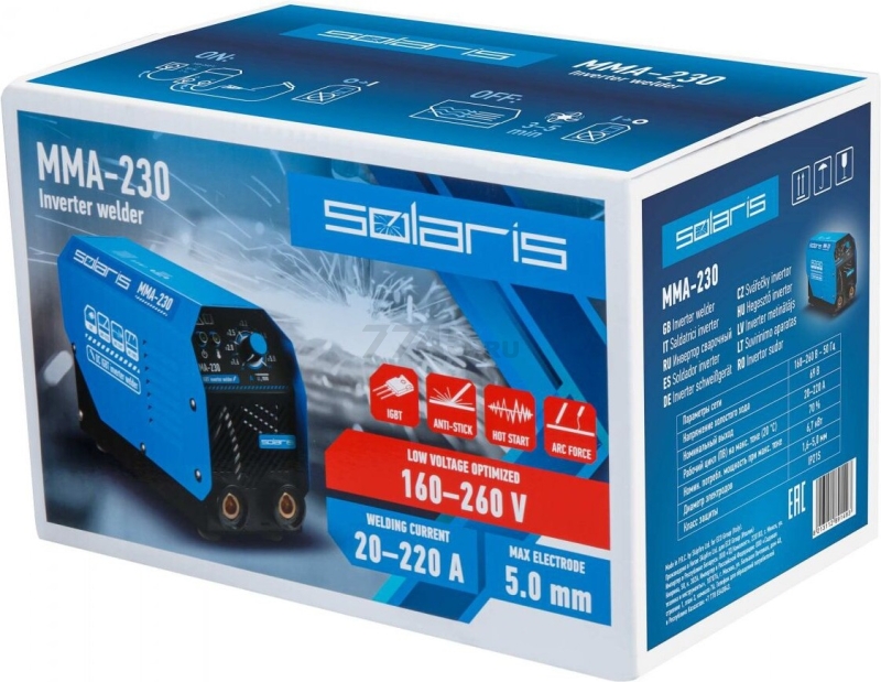 Инвертор сварочный SOLARIS MMA-230 - Фото 9
