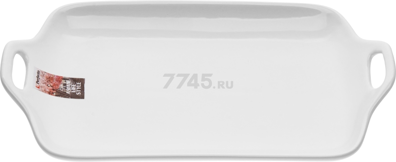 Блюдо керамическое прямоугольное PERFECTO LINEA Asian 29х17х4,5 см белый (17-102900)