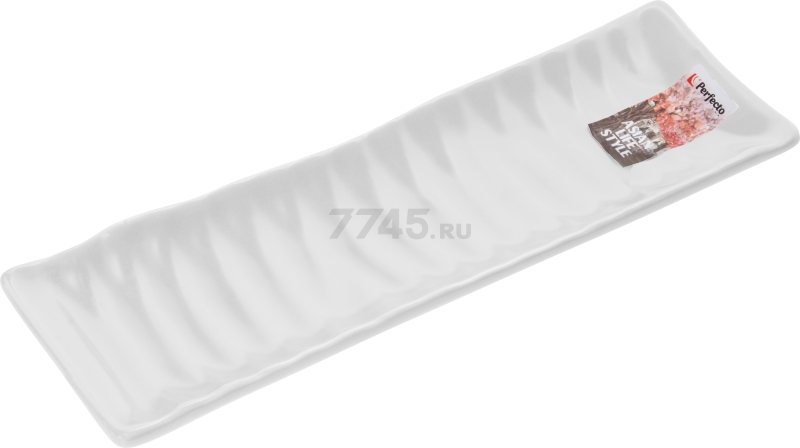 Блюдо керамическое прямоугольное PERFECTO LINEA Asian 23,5х7,5х2,5 см белый (17-102350)