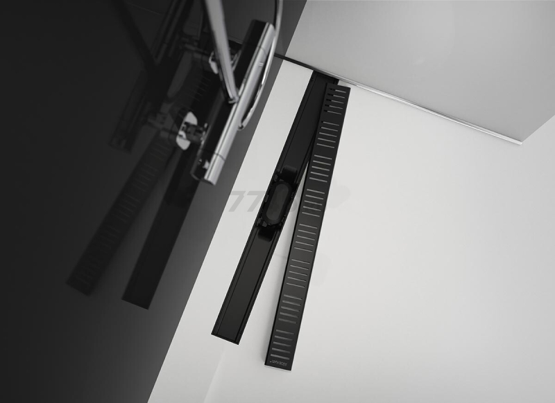 Водоотводящий желоб с порогами для перфорированной решетки чёрный Simple ALCAPLAST (AG101101650) - Фото 3