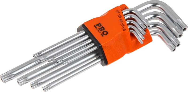 Набор ключей Torx T10H-T50H 9 предметов длинных PRO STARTUL (PRO-87109)