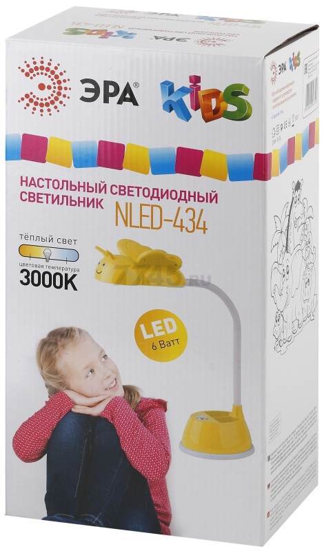 Лампа настольная светодиодная ЭРА NLED-434 6 Вт синяя - Фото 3