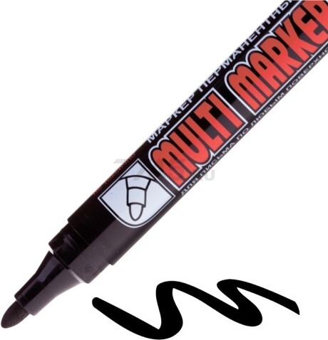 Маркер перманентный фетровый CROWN Multi Marker черный (CPM-800black) - Фото 5