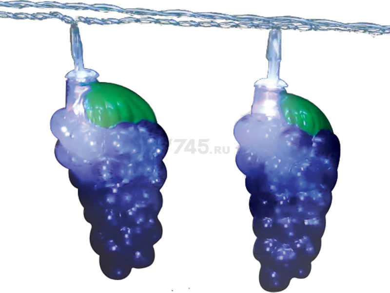 Гирлянда новогодняя светодиодная UNIEL ULD-S0400-010/STB/2AA WHITE IP20 GRAPES Виноград 4 м 10 диодов белый (UL-00003392) - Фото 3