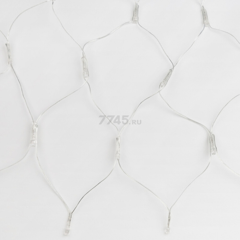 Гирлянда новогодняя светодиодная UNIEL ULD-N2520-240/DTA WHITE IP20 Сетка 2,5х2 м 240 диодов белый (06733) - Фото 2