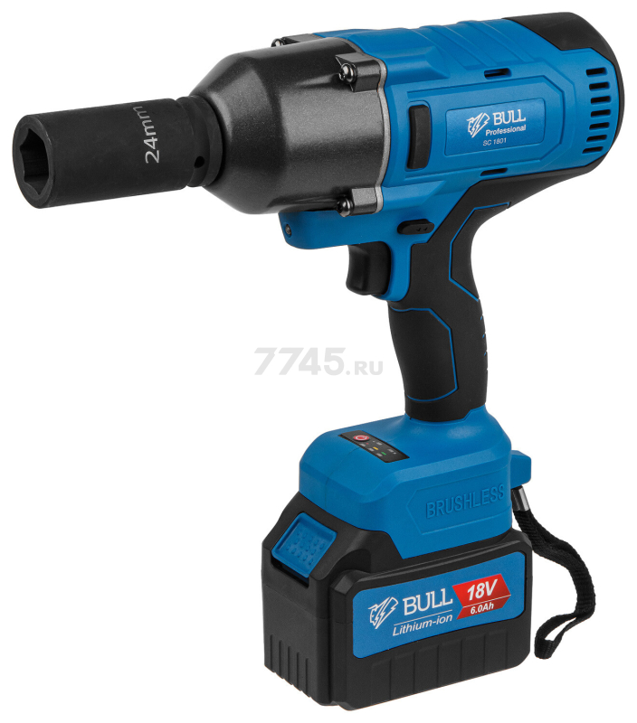 Гайковерт аккумуляторный ударный BULL SC 1801 XLTpro (0329177) - Фото 13
