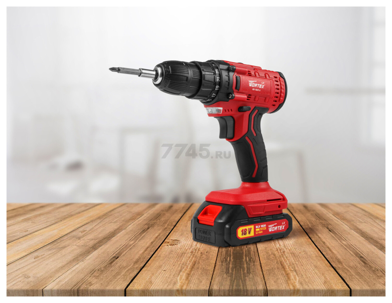 Дрель-шуруповерт аккумуляторная WORTEX LX BD 1820 Li XLT SET (0329076) - Фото 24