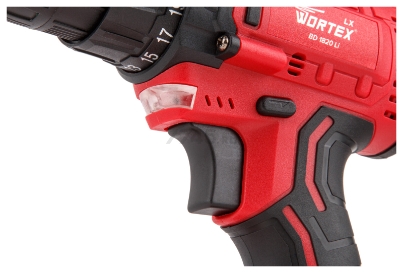 Дрель-шуруповерт аккумуляторная WORTEX LX BD 1820 Li XLT SET (0329076) - Фото 16