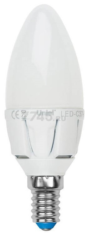 Лампа светодиодная E14 UNIEL C37 7 Вт 3000K (UL-00002413)