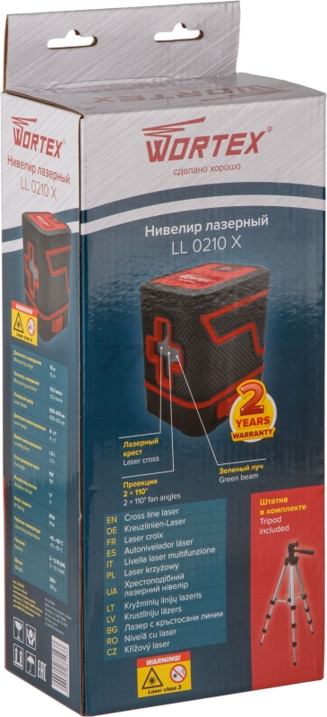 Уровень лазерный WORTEX LL 0210 X (0323143) - Фото 9