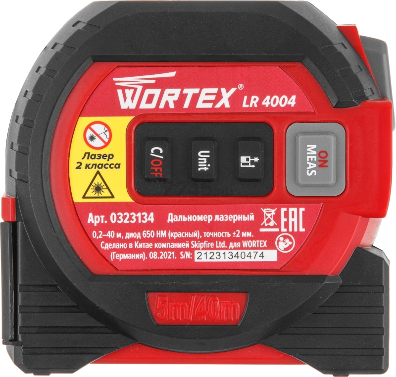 Дальномер лазерный WORTEX LR 4004 (0323134) - Фото 6