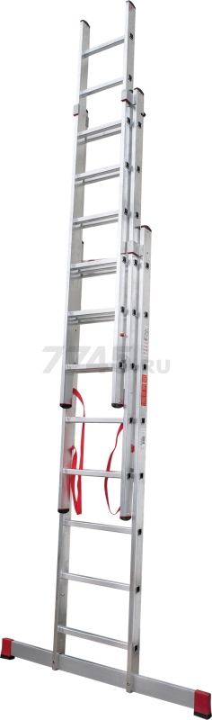 Лестница алюминиевая трехсекционная 484 см НОВАЯ ВЫСОТА NV323 (3230308) - Фото 17
