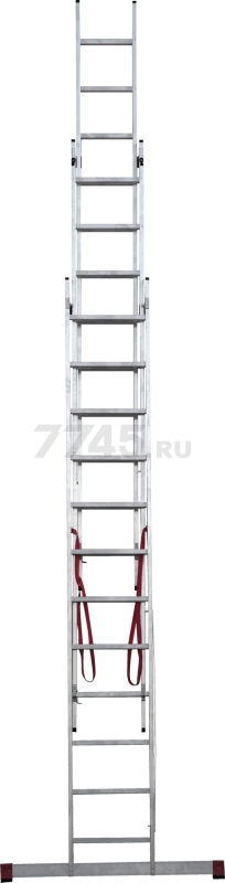 Лестница алюминиевая трехсекционная 796 см НОВАЯ ВЫСОТА NV323 (3230312) - Фото 13
