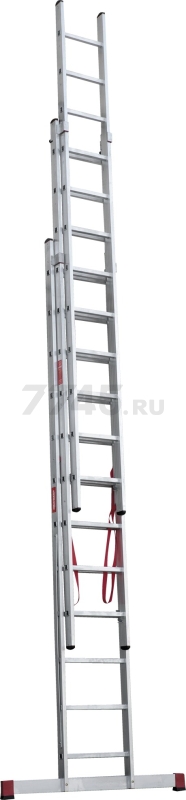 Лестница алюминиевая трехсекционная 796 см НОВАЯ ВЫСОТА NV323 (3230312) - Фото 10