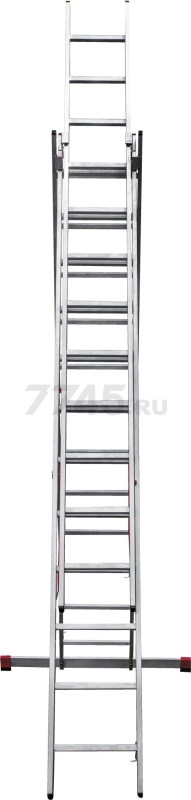 Лестница алюминиевая трехсекционная 796 см НОВАЯ ВЫСОТА NV323 (3230312) - Фото 17