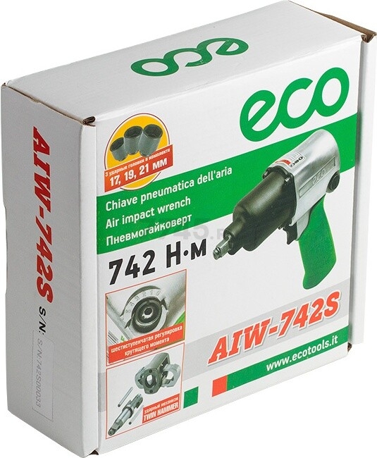 Пневмогайковерт ударный ECO AIW-742S - Фото 12