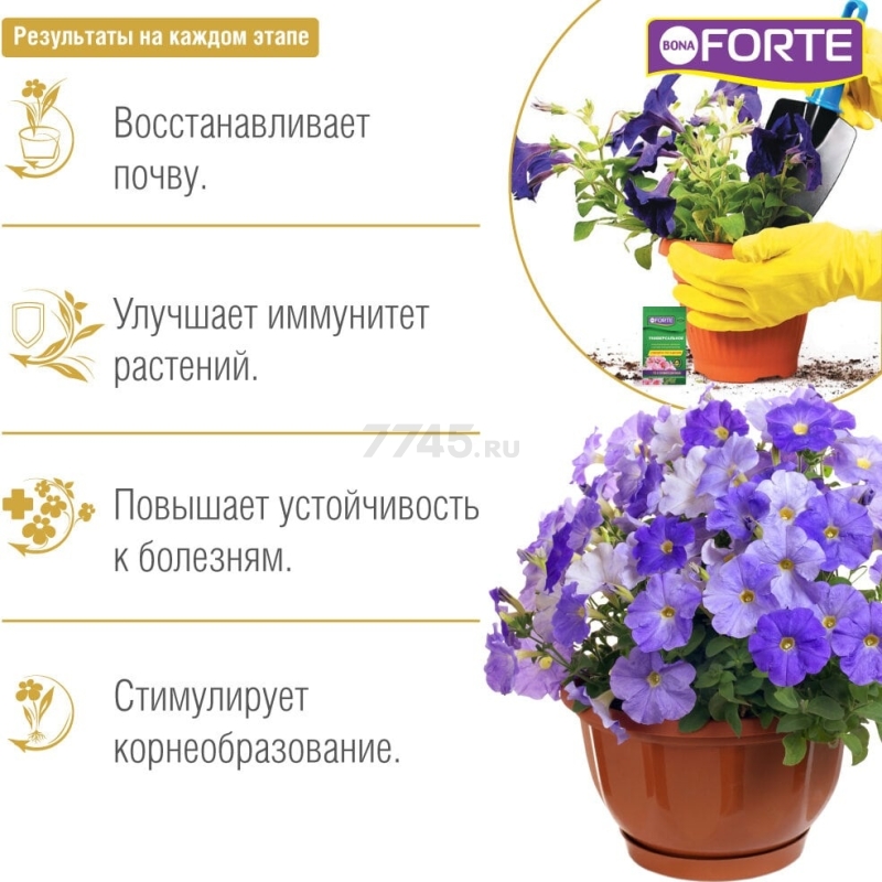 Удобрение органо-минеральное BONA FORTE Здоровье Универсальное 10 мл (BF24010401) - Фото 2