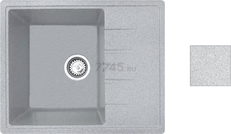 Мойка из искусственного камня AV ENGINEERING Platinum серый (AV765495PGRA) - Фото 14