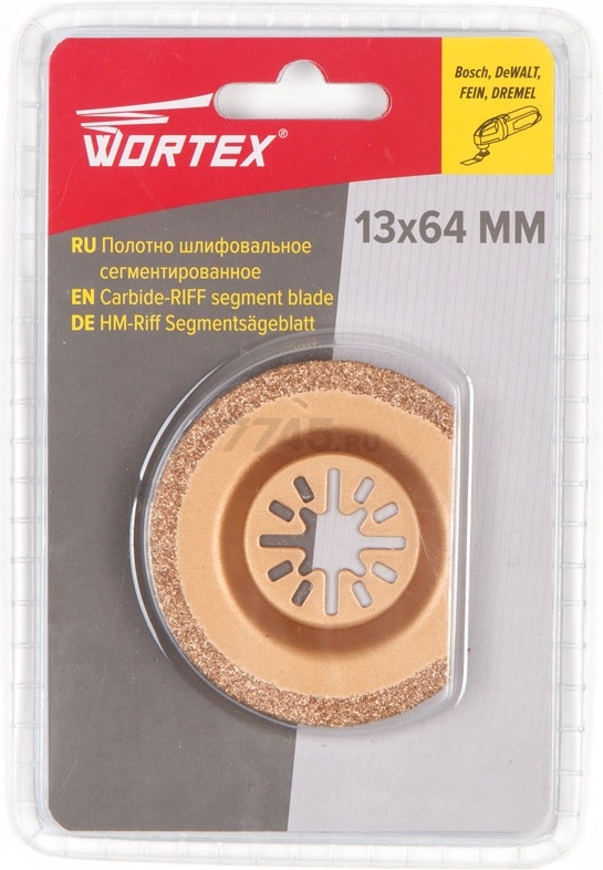 Полотно пильное сегментированное карбидное 13х64 мм WORTEX (SMS1364U2018) - Фото 3