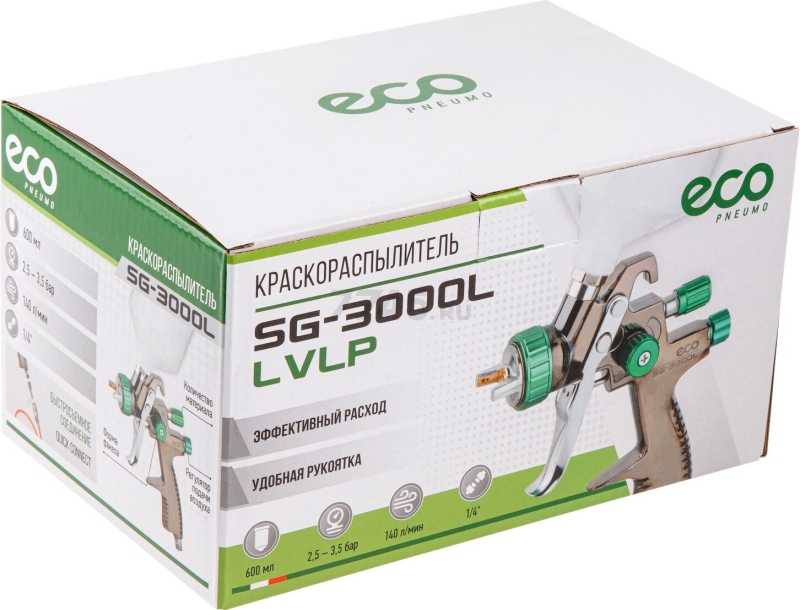 Краскопульт пневматический ECO SG-3000L (EC1532-14) - Фото 11