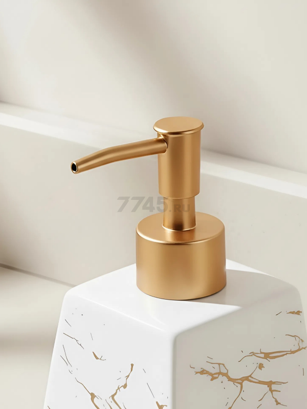 Дозатор для жидкого мыла PERFECTO LINEA Elegance белый (35-185132) - Фото 2