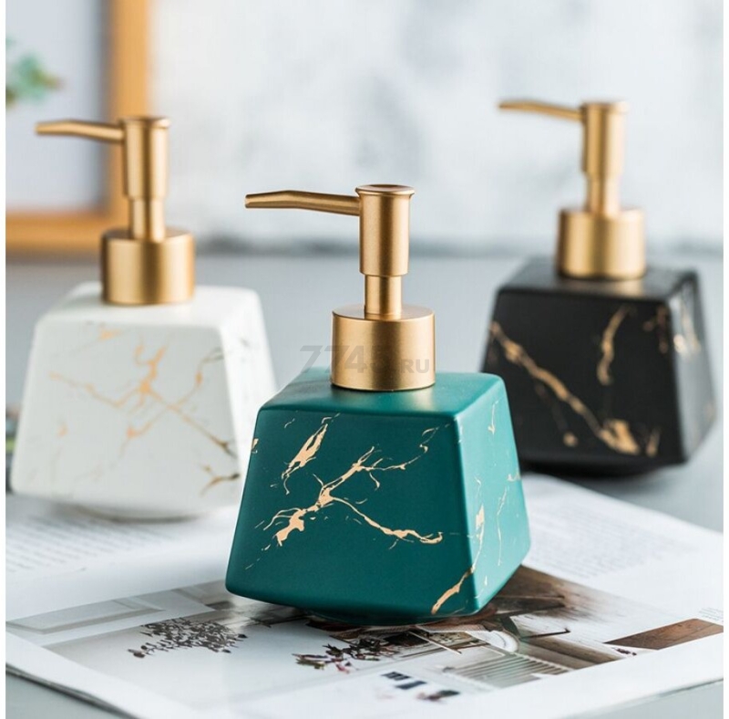 Дозатор для жидкого мыла PERFECTO LINEA Elegance белый (35-185132) - Фото 11