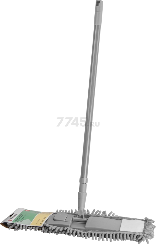 Швабра для пола PERFECTO LINEA Solid с насадкой из шенилла серая (43-492034) - Фото 10