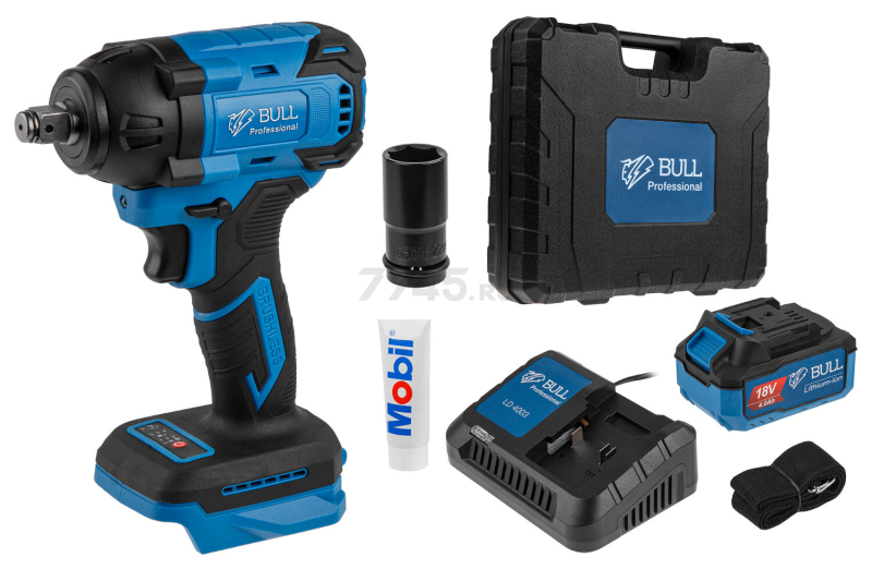 Гайковерт аккумуляторный ударный BULL SC 1804 XLTpro (0329204) - Фото 10