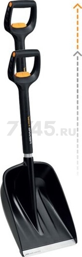 Лопата снеговая автомобильная телескопическая 290х800-990 мм FISKARS X-series (1057187) - Фото 6