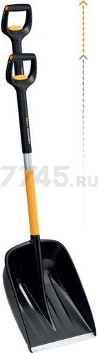 Лопата снеговая пластмассовая телескопическая 362х1200-1392 мм FISKARS X-series (1057188) - Фото 5