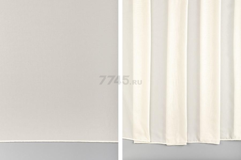 Тюль LEGRAND Вуаль шелк с утяжелителем 200х260 см молочный - Фото 6