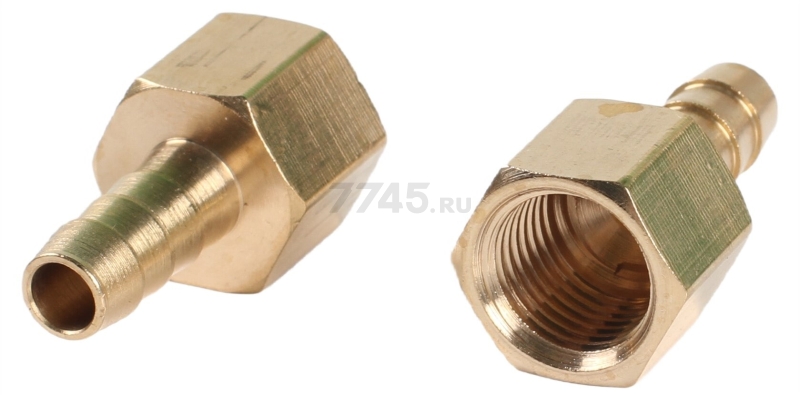 Переходник внутренняя резьба G1/4-елочка 8 мм ECO латунь (AB-FT14/E08) - Фото 2