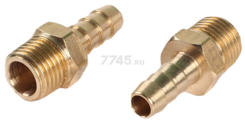Переходник наружная резьба G1/4-елочка 8 мм ECO латунь (AB-MT14/E08) - Фото 2