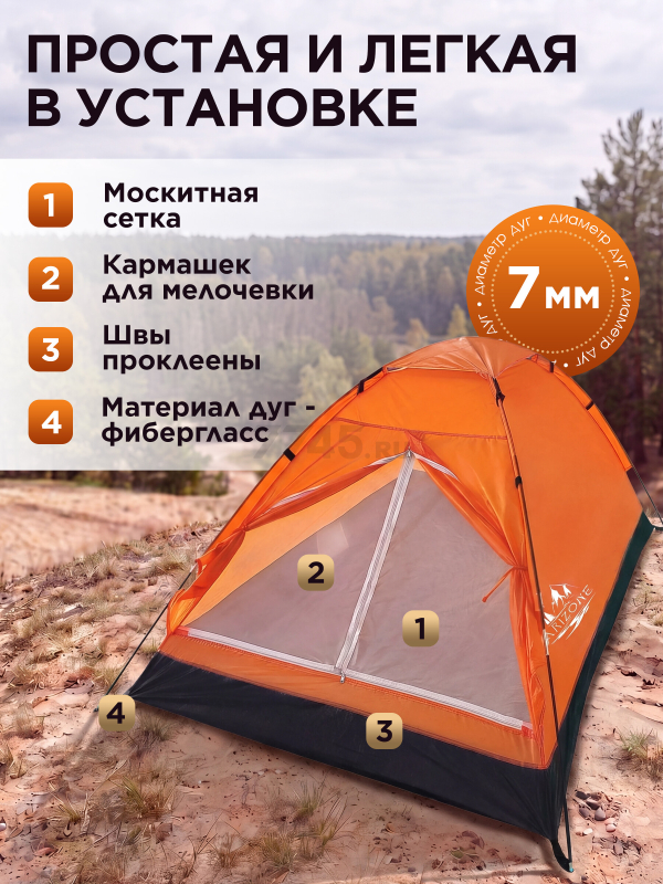 Палатка ARIZONE Coyote-2 (28-274505) - Фото 2