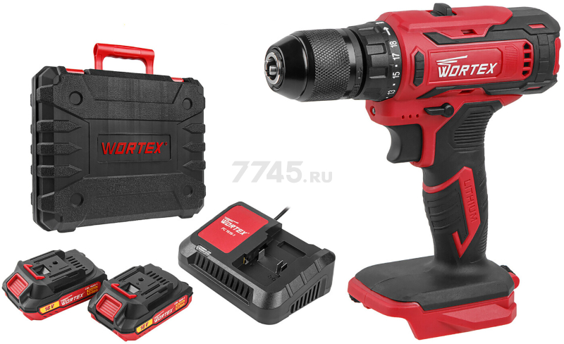 Дрель-шуруповерт аккумуляторная WORTEX BD 1820-1 Li XLT SET (0329209) - Фото 11